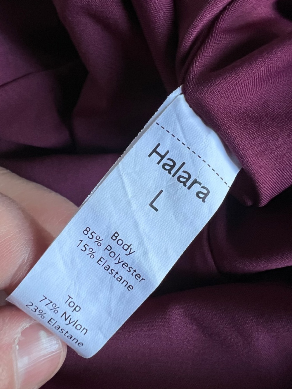 MAKE AN OFFER - HALARA Sleeveless V-Neck Wide-Leg Jumpsuit Romper in Deep Plum - Picture 2 of 2